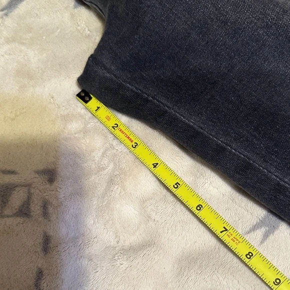 A117. Black high rise Wide Leg Jeans - have been altered size 26 - Picture 12 of 14